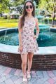 Knot Back Print Dress Rust