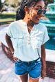 Button Detail Blouse