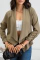 Draping Cropped Blazer Olive