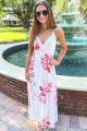 V-Neck Tank Faux Wrap Dress Red