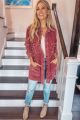 Oversized Corduroy Jacket Wine