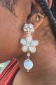 Flower Earrings White