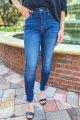 Frayed Hem Skinny Dark