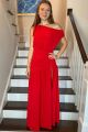 Draping Gown Red