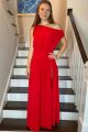 Draping Gown Red