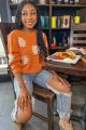 Flower Sweater Orange