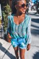 Print Blouse Green