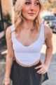 Sweetheart Crop Top White
