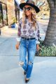 Plaid Blouse Olive