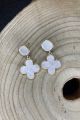 Clover Earrings White