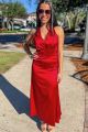 Halter Gown Red