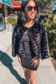 Cropped Fur Jacket Black