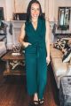 Wrap Top Jumpsuit Green