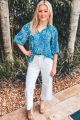 High Rise Crop Wide Leg White
