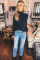 Distressed Slim Straight Leg Jean Medium