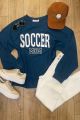 Soccer Mom Sweatshirt Blue