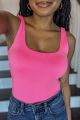 Double Lined Bodysuit Neon Pink