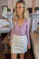 Ribbed Wrap Bodysuit Mauve