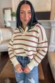 Striped Sweater Camel