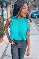 Ruffle Tank Emerald