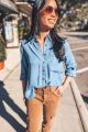 Chambray Top Blue