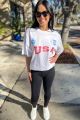 USA Oversized Tee White