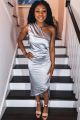 One Shoulder Gown Moonlight