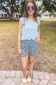 Print Shorts Navy