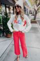 Wide Leg Jean Fuchsia