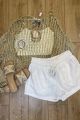 Linen Shorts White