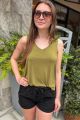 V-Neck Tank Moss