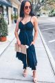 Smocked Jumpsuit Black