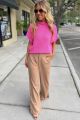 Wide Leg Pants Tan