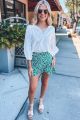 Floral Skort Green