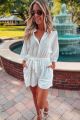 Linen Romper White