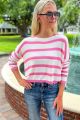 Striped Summer Sweater Pink