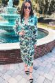 Wrap Midi Dress Blue