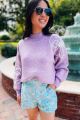Floral Sweater Lavender