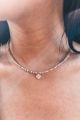 Beaded Charm Necklace Pink