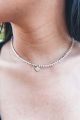 Beaded Charm Necklace White