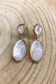 Oval Drop Earrings Pearl