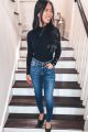 Mid Rise Straight Jean Dark