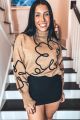 Flower Sweater Tan
