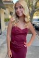 Satin Bustier Wine