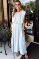 Balloon Crop Top Light Blue