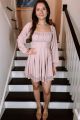 Lace Detailed Dress Mauve