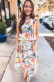 Print Maxi Skirt Multi