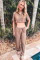 Crochet Cargo Pants Mocha