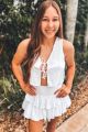 Tie Up Vest White