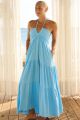 Tie Back Maxi Dress Aqua